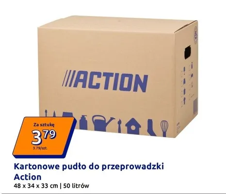 Kartonowe pudło do przeprowadzki promocja w Action