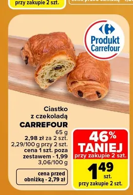 Ciastko z czekoladą Carrefour promocja w Carrefour Market