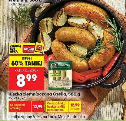 Kiszka ziemniaczana Gzella promocja w Biedronka