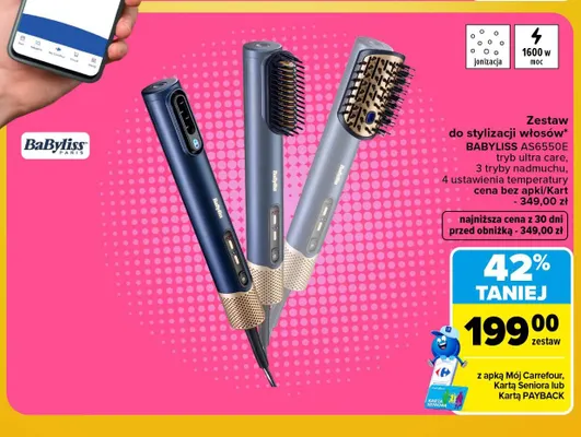 Zestaw do stylizacji włosów BaByliss AS6550E promocja w Carrefour