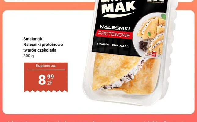 Naleśniki proteinowe twaróg czekolada Smakmak promocja w Dino
