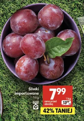 Śliwki importowane promocja w Delikatesy Centrum