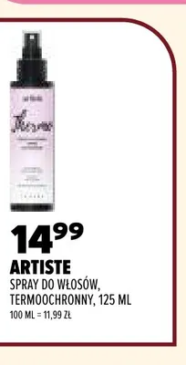 Spray do włosów termoochronny Artiste promocja w Drogerie Natura