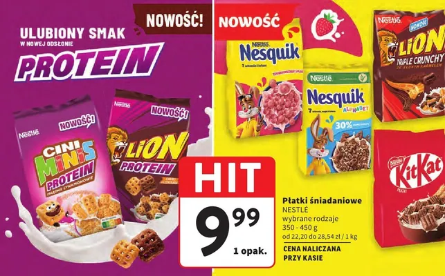 Płatki śniadaniowe Nesquik promocja w Intermarche