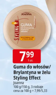 Guma do włosów/Brylantyna w żelu Styling Effect Joanna promocja w Leclerc