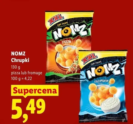 Chrupki fromage Nomz XXL promocja w Lidl