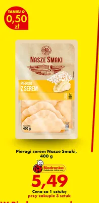 Pierogi z serem Nasze Smaki promocja w Biedronka