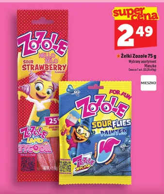Żelki Zozole Hello Sour Żelo Strawberry promocja w TOPAZ