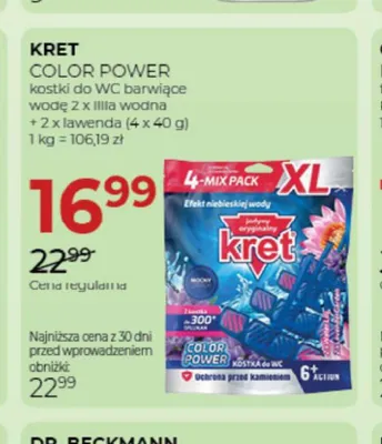 Kostki do WC Kret Color Power promocja w Drogerie Jawa