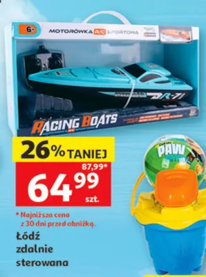 Łódź zdalnie sterowana promocja w Auchan
