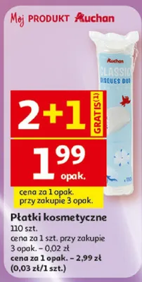 Płatki kosmetyczne Auchan Classic promocja w Auchan