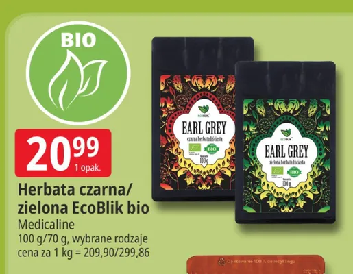 Herbata zielona EcoBlik bio promocja w Leclerc