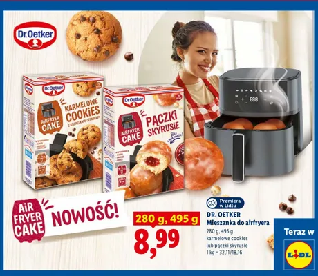 Mieszanka do airfryera pączki skyrusie Dr. Oetker promocja w Lidl