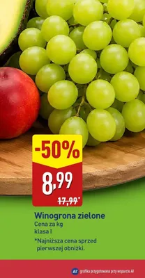 Winogrona jasne promocja w Aldi