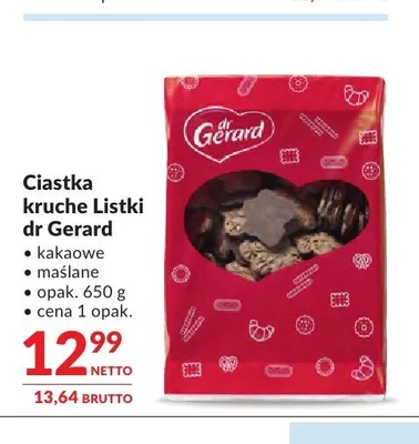 Ciastka kruche Listki dr Gerard promocja w Makro
