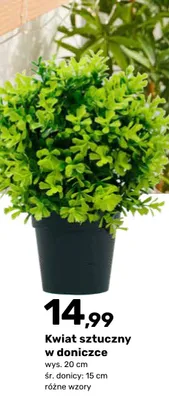 Kwiat sztuczny w doniczce promocja w Bricomarche