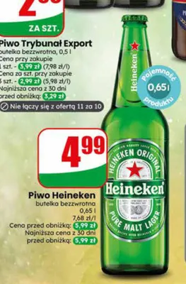 Piwo Heineken Original promocja w Dino