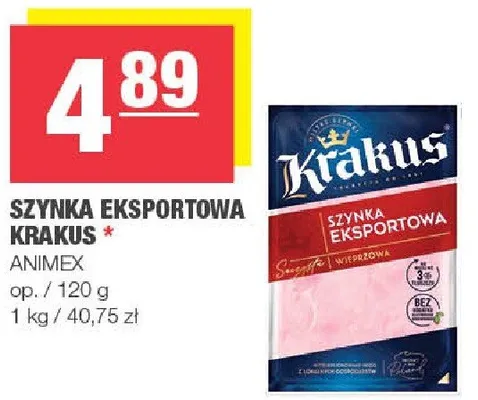 Szynka eksportowa Krakus promocja w SPAR