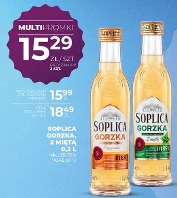 Likier Soplica Gorzka Oryginalna promocja w Duży Ben
