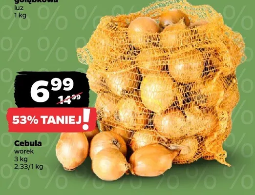 Cebula worek promocja w Netto