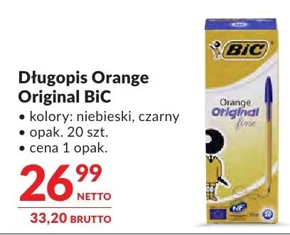 Długopis Orange Original BIC promocja w Makro