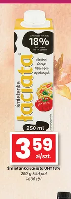 Śmietanka Łaciata UHT 18% promocja w emma MARKET