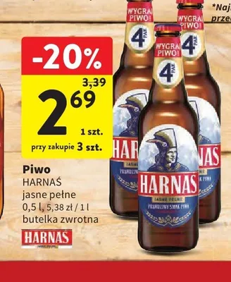 Piwo Harnaś jasne pełne promocja w Intermarche