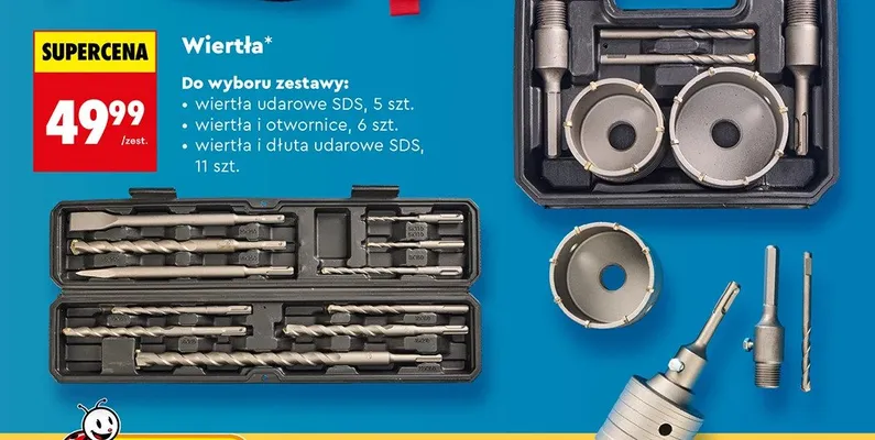 Wiertła udarowe SDS 5 szt. promocja w Biedronka