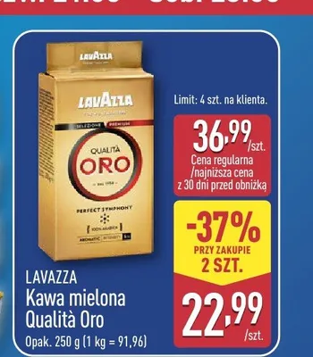 Kawa mielona Qualità Oro Lavazza promocja w Aldi