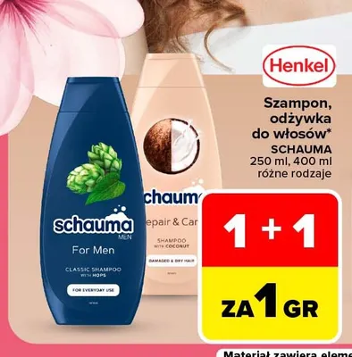 Szampon do włosów Schauma For Men promocja w Carrefour