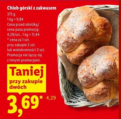 Chleb górski z zakwasem promocja w Lidl