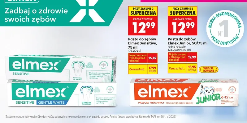 Pasta do zębów Sensitive promocja w Biedronka