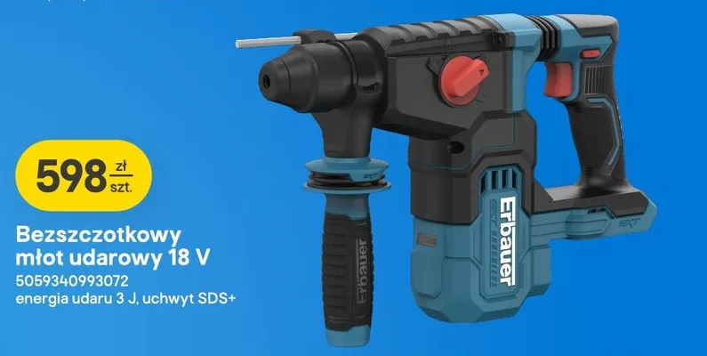 Bezszczotkowy młot udarowy Erbauer promocja w Castorama