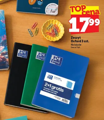Zeszyt Oxford 3-pak promocja w TOPAZ