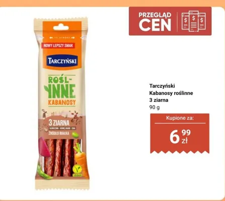 Kabanosy roślinne Tarczyński 3 ziarna promocja w Biedronka