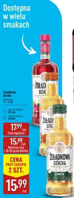 Żołądkowa Gorzka z miętą promocja w Aldi