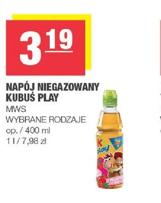 Napój niegazowany Kubuś Play promocja w SPAR