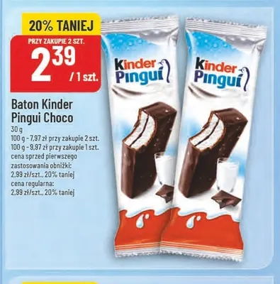 Baton Kinder Pingui Choco promocja w POLOmarket