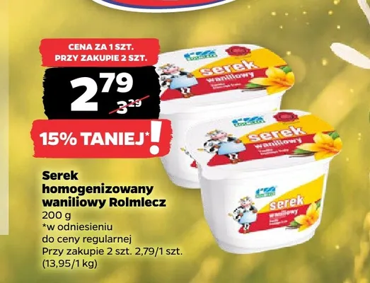 Serek homogenizowany waniliowy Rolmlecz promocja w Netto