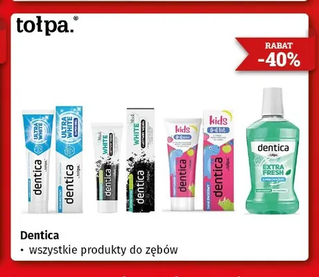 Produkty do zębów Dentica tołpa. promocja w Drogeria Kosmyk