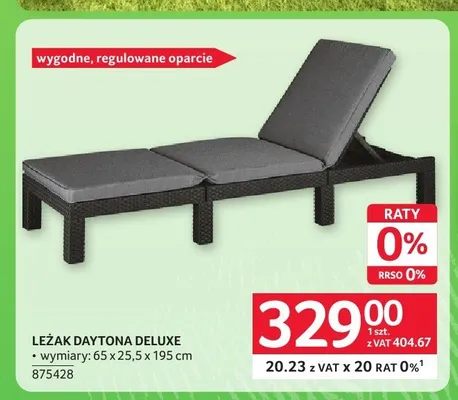 Leżak Daytona Deluxe promocja w Selgros