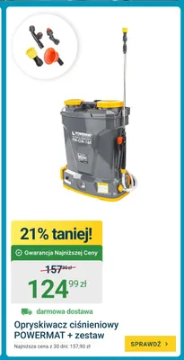 Zestaw opryskiwacz ciśnieniowy Powermat promocja w ERLI
