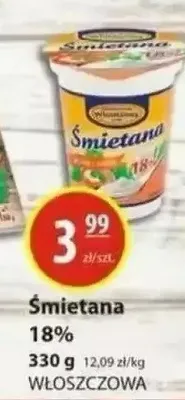 Śmietana 18% promocja w Zielony Koszyk