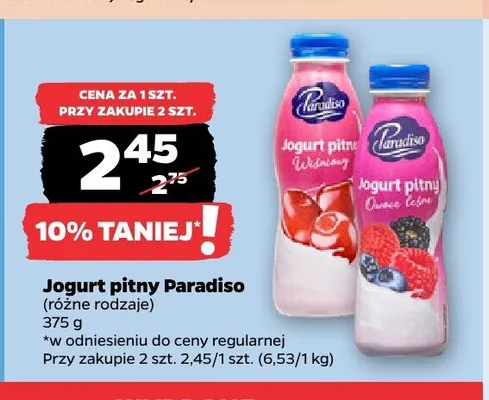 Jogurt pitny Paradiso promocja w Netto