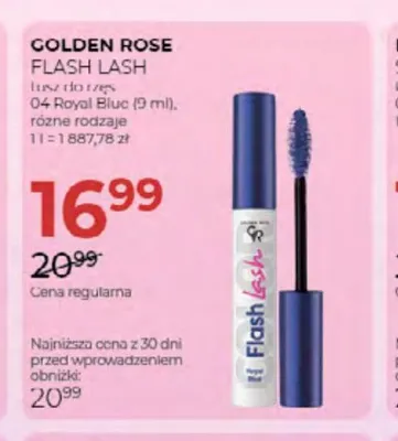 Tusz do rzęs Golden Rose Flash Lash 04 Royal Blue promocja w Drogerie Jawa