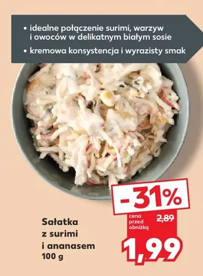 Sałatka z surimi i ananasem promocja w Kaufland