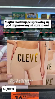 Majtki modelujące Clevé beżowe promocja w Biedronka