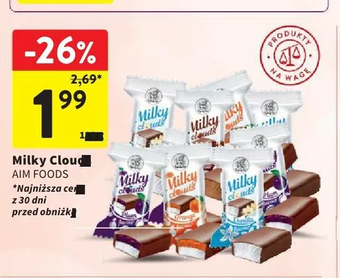 Cukierki Milky Cloud AIM FOODS Orange flavour promocja w Intermarche