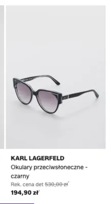 Okulary przeciwsłoneczne Karl Lagerfeld czarny promocja w Lounge by Zalando