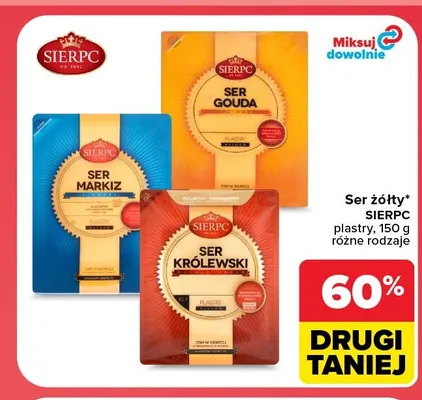 Ser żółty Królewski plastry Sierpc promocja w Carrefour Market